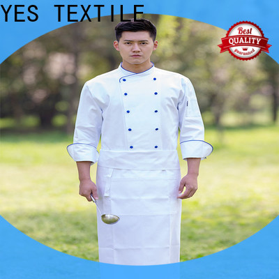 chefyes piping white chef coat Suppliers for hotel