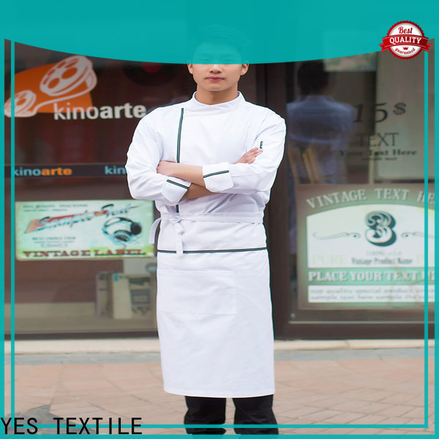 chefyes piping white chef coat factory for home