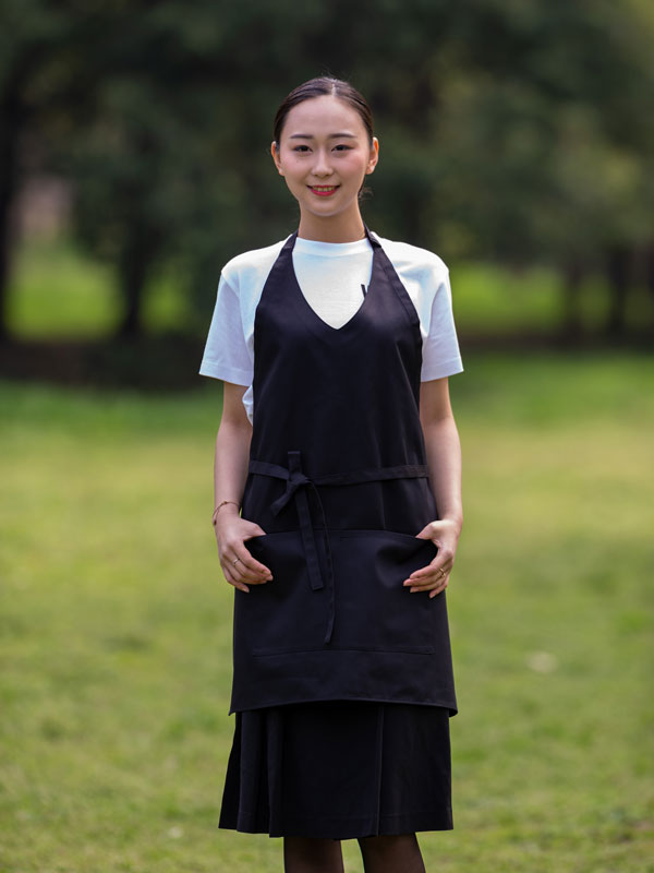 chefyes dyed waist aprons with pockets company for girl-1