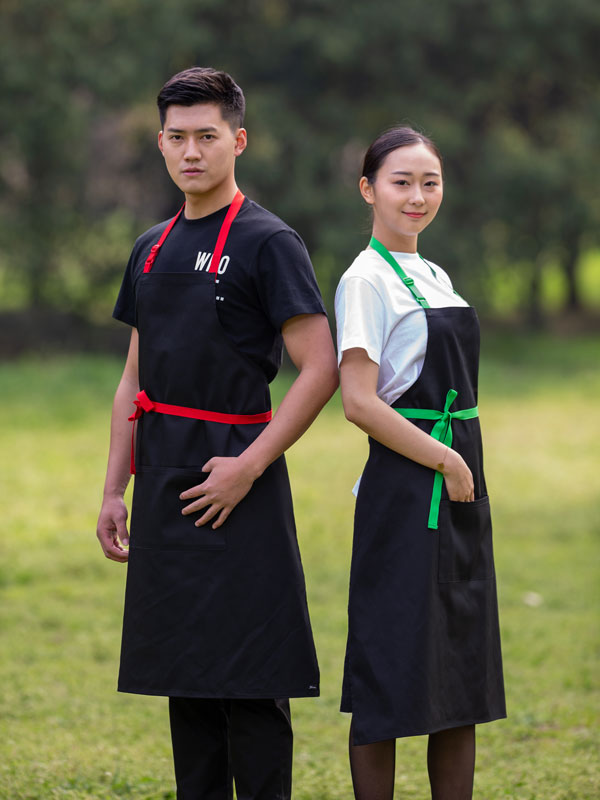 Latest black aprons with pockets Supply-1