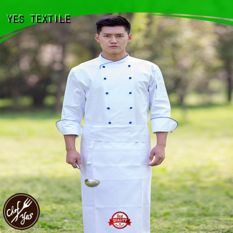 chefyes elastic personalized chef jacket price for hotel