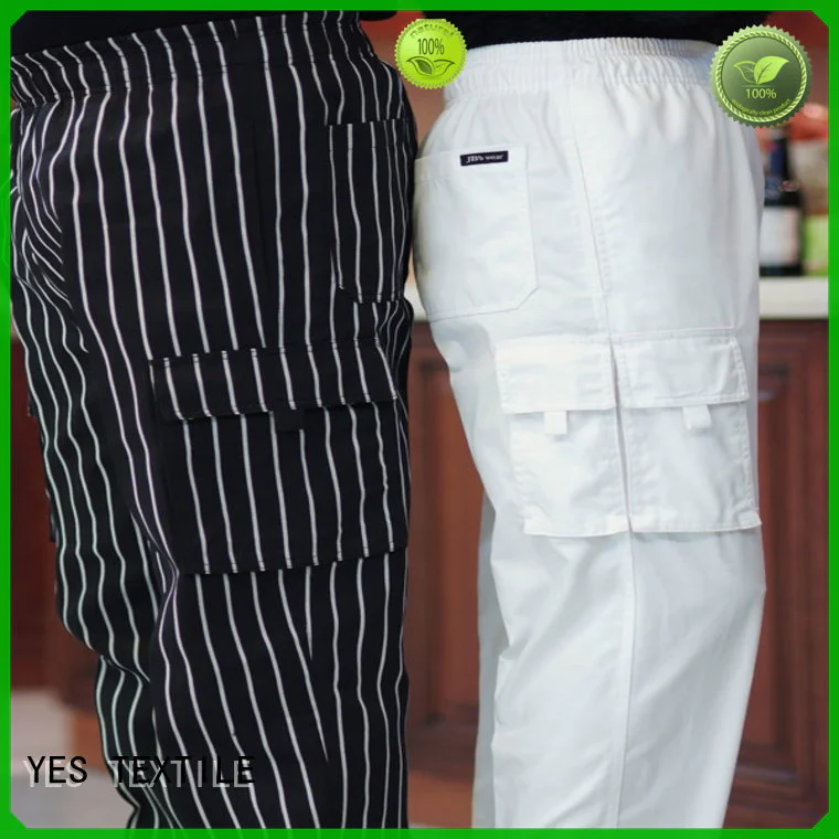 chefyes colorful chef trousers OEM for hotel